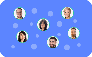 Global support blue background