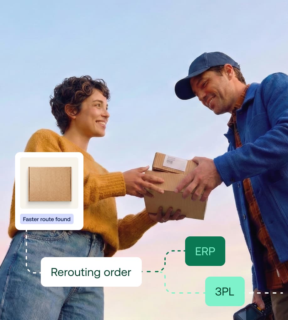 Automated order rerouting system connecting ERP and 3PL providers to optimize delivery speed and efficiency.