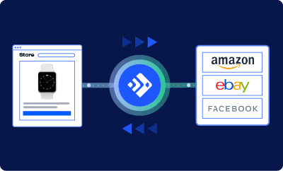 In stock smartwatch inventory sync across Amazon, eBay, and Facebook channels.